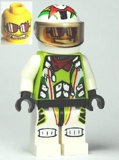 LEGO Minifigure-Team X-treme Daredevil 3 (MAX-treme) - Standard Helmet-World Racers-WR021-Creative Brick Builders